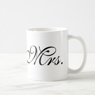Mug Chic moderne blanc noir de M. et de Mme wife bride