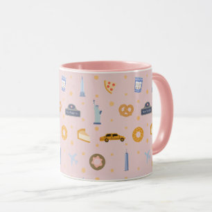 Mug Chic Motif New York City Rose Pâle
