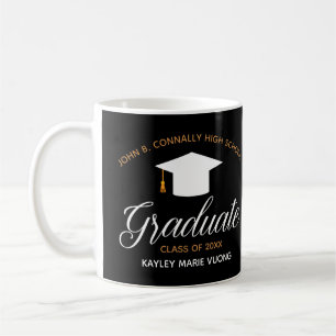 Mug Chic Personnalisé Graduate 2023 Graduation Noir