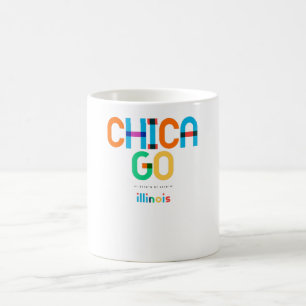 Mug Chicago Illinois Mid Century, Pop Art,