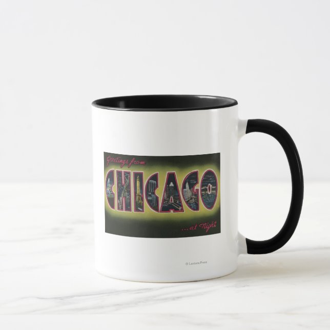 Mug Chicago, Illinois (Nighttime) (Droite)