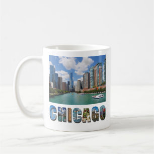 Mug Chicago Illinois River Skyline