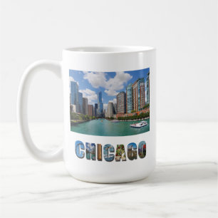 Mug Chicago Illinois River Skyline