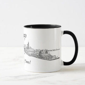 Mug Chicago mon genre de dessin de vue de rivage de