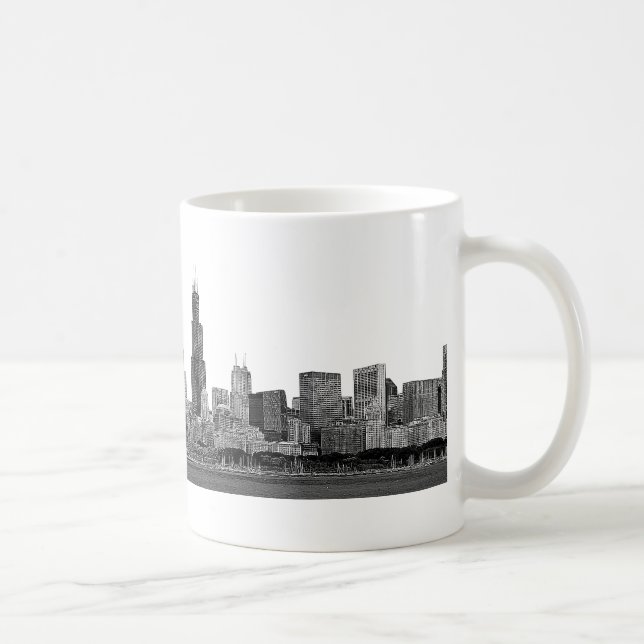 Mug Chicago Skyline Etché (Droite)