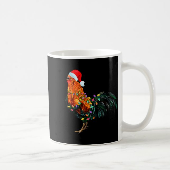 Mug Chicken Santa Christmas Tree Funny Chicken Lover C (Droite)