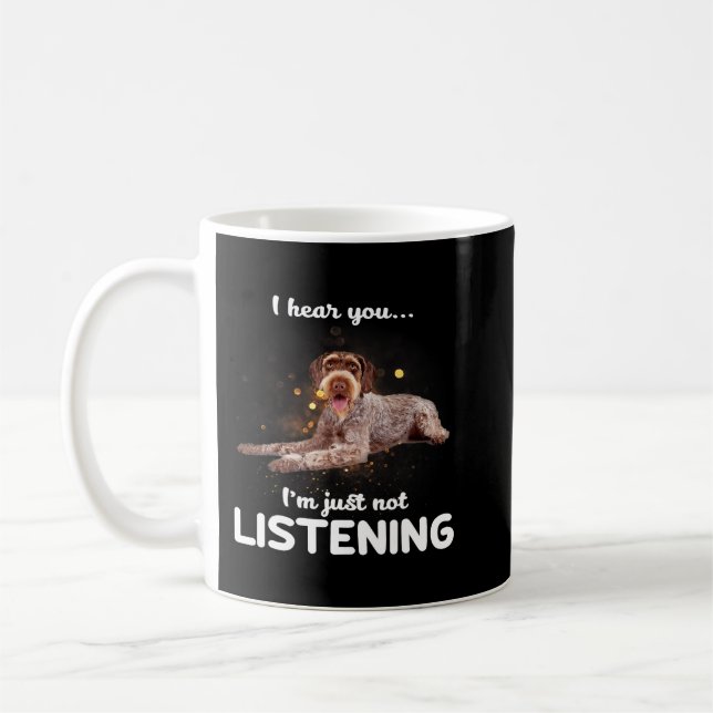 Mug Chien À poils durs allemand Pointer Je Vous Entend (Gauche)