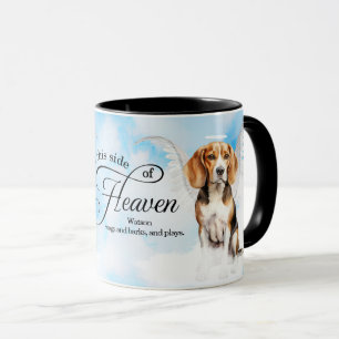 Mug Chien ange Beagle au ciel Mémorial personnalisé