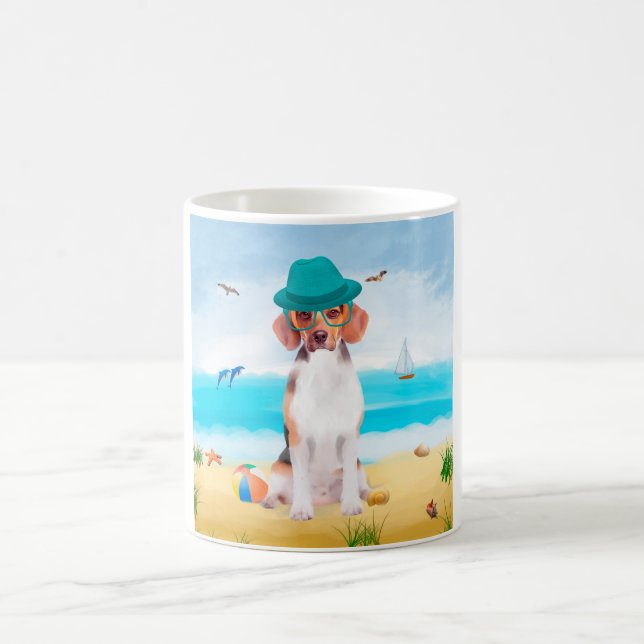 Mug Chien beagle Sur La Plage (Centre)