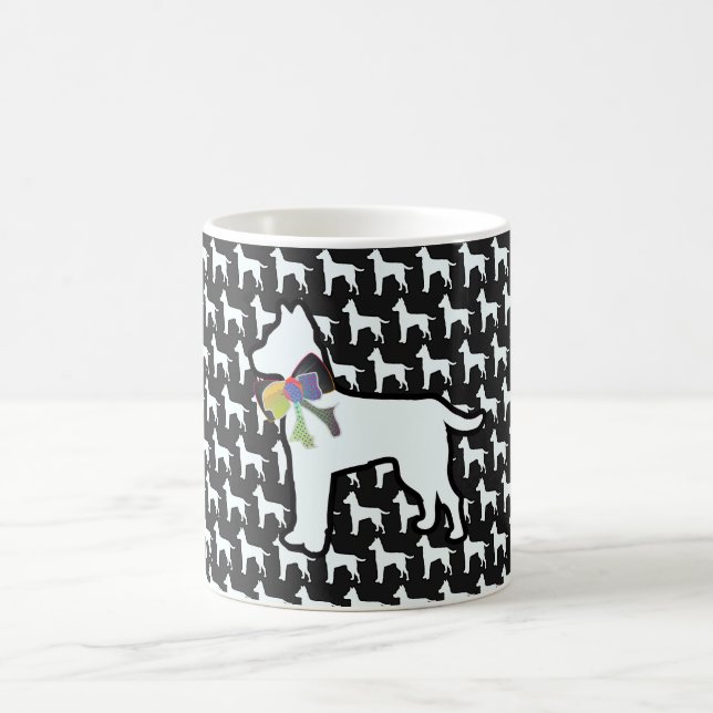 Mug Chien Blanc Avec Nœud Noir  (Centre)