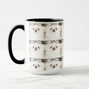 Mug Chien blanc mignon "sucre " de Pekingese