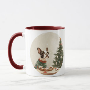 Mug Chien Boston Terrier de Noël