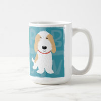 Chien caricatural de PBGV blanc | Cute Canine