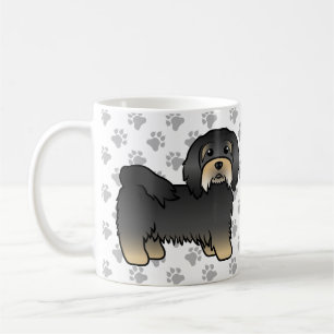 Mug Chien Caricature Cute, Noir Et Tan Havanais