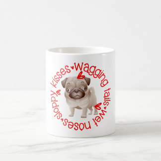 Mug chien carlin, baisers négligés