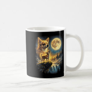 Mug Chien Chihuahua nuit au clair de lune art Chihuahu