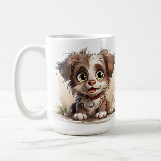 Mug Chien chiot mignon (Gauche)