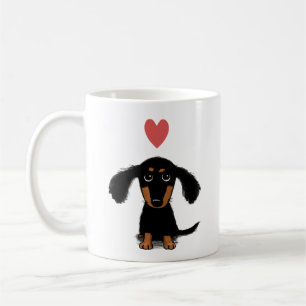 Mug Chien chiot mignon Dachshund avec coeur Saint-Vale
