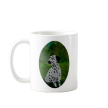 Chien dans un jardin Peinture Dalmatienne
