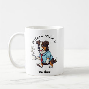 Mug Chien de berger australien drôle en costume d'affa