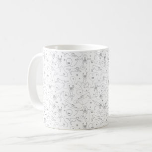 Mug Chien de boxe faisant du yoga