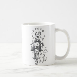 Mug Chien de Brexit laissant à l'Europe sur la moto
