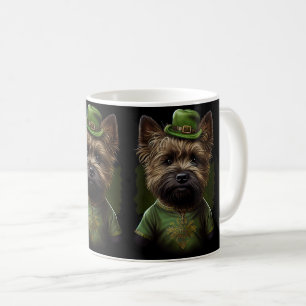 Mug Chien de Cairn Terrier en Robe de la Saint Patrick