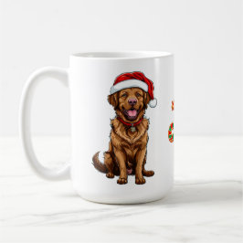 Mug Chien de caricature joyeux portant un chapeau de P
