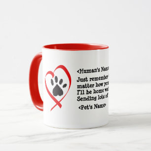 Mug Chien de chat personnalisable message joyeux