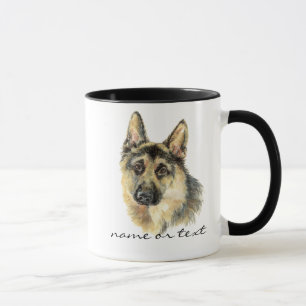 Mug Chien de compagnie animal de berger allemand aquar