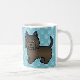 Mug Chien de dessin animé Cairn Terrier Bringé foncé