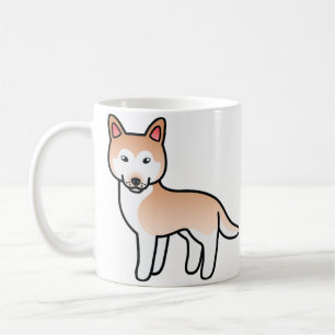 Mug Chien de dessin animé rouge clair husky sibérien