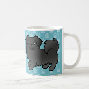Mug Chien de dessin animé Tibétain Spaniel noir