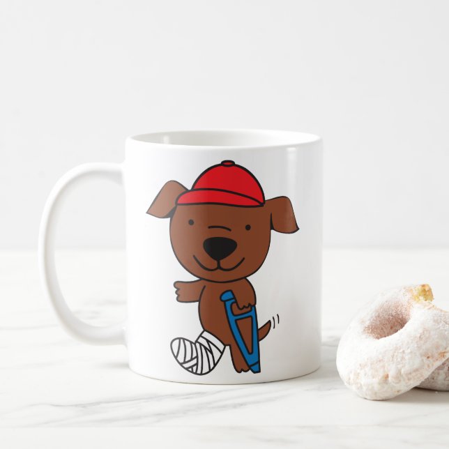 Mug Chien de jambe cassé (Avec donut)