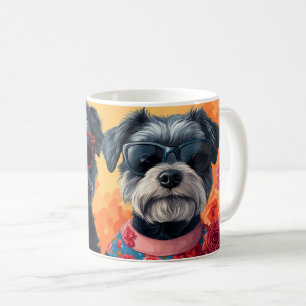 Mug Chien de la baie de Chesapeake Roses Saint-Valenti