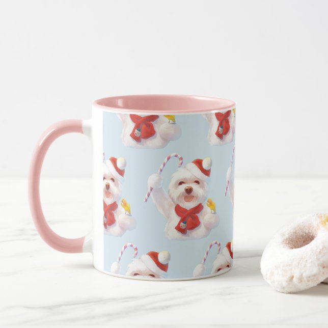 Mug Chien de Noël avec Sucre de canne (Avec donut)