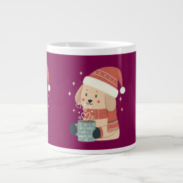 Mug Chien de Noël Bonnet Écharpe Pastel - Life is  Jumbo-Tasse