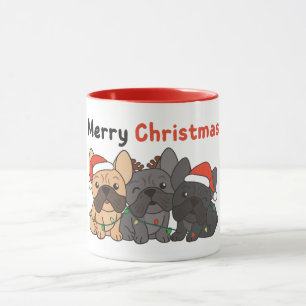 Mug Chien de Noël français Animaux de Noël Chiens mign