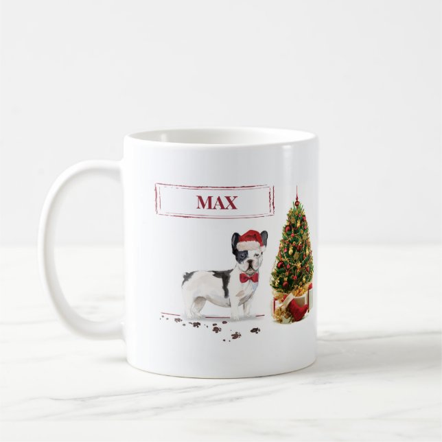 Mug Chien de Noël Noir et Blanc (Gauche)