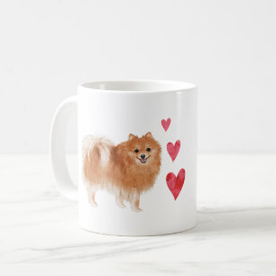 Mug Chien de Poméranie avec nom d'animal de compagnie 