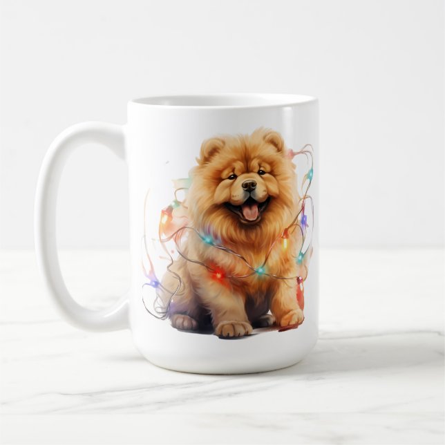 MUG CHIEN DE POULET ADORABLE DE NOËL (Gauche)