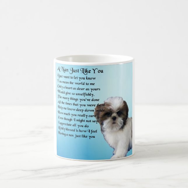 Mug Chien de Shih Tzu - poème de Nan (Centre)