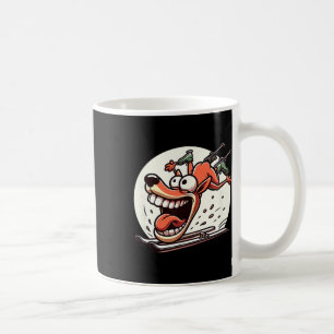 Mug Chien de ski fou dessin animé descente humour d'hi
