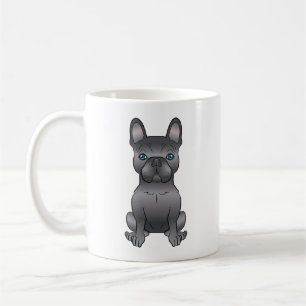 Mug Chien de taule bleu français / Chien de caricature