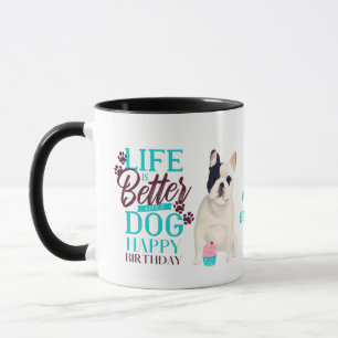 Mug Chien de taureau français chéri Aime l'anniversair