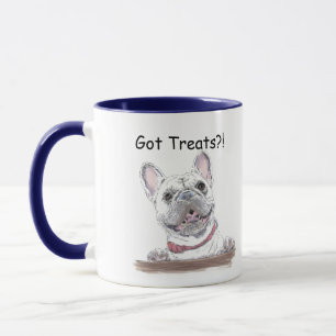 Mug Chien de taureau français mignonne joyeux dessin  