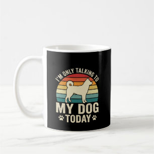 Mug Chien Drôle Parlant Coucher de Soleil Rétro