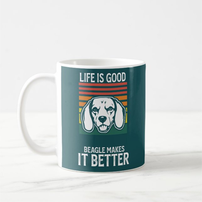 Mug Chien du drapeau américain du Beagle patriote amér (Gauche)