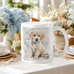 Mug Chien du Nouvel An et neige