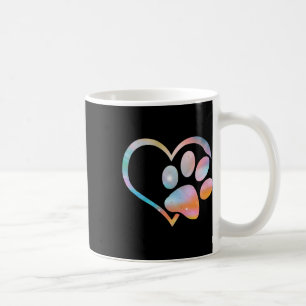 Mug Chien Empreinte de patte Psychedelic Tie Dye Angla